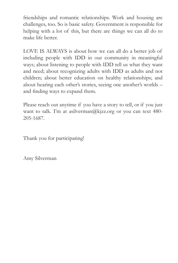 Love Is Always zine, page 5